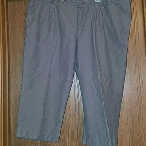 Blue and white striped capri pants (3 for $20)
